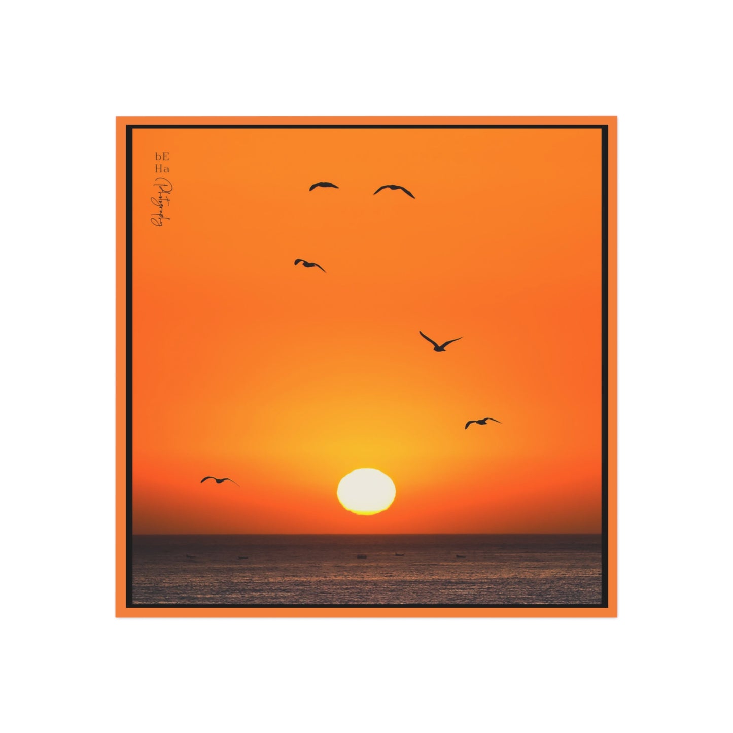 Square Magnet - BeHaP Sunset Birds